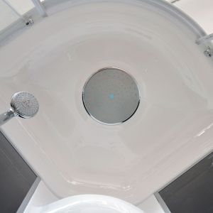 Душевая кабина Royal Bath BK стекло чёрное/прозрачное 100x100см RB100BK6-BT