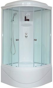 Душевая кабина Royal Bath BK стекло белое/прозрачное 100x100см RB100BK6-WT