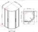 Душевой уголок AvaCan HB 90 MT 90x90 см чёрный
