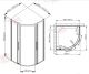 Душевой уголок AvaCan HC 90x90 см хром