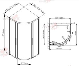 Душевой уголок AvaCan HC 120x120 хром