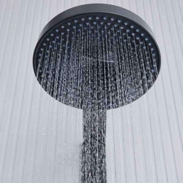 Душевая стойка Black&White Gravity 9005NGM с термостатом оружейная сталь