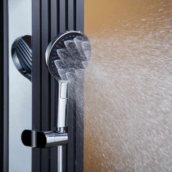 Душевой комплект Black&White Gravity 9025NC с термостатом хром