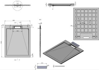 Душевой поддон Esbano ESP-LX108W 100×80 см белый