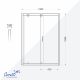 Душевая дверь Cerutti SPA GLORIA D120F хром