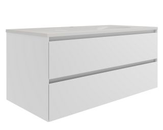 База под раковину Vincea Luka Soft-Touch VMC-2L100MW 100 см подвесная белая