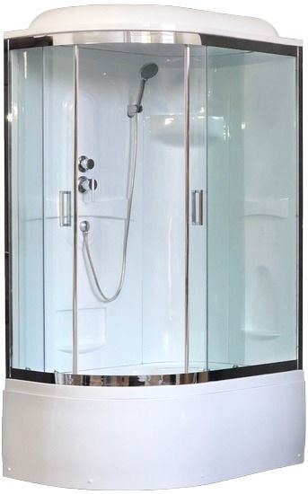 Душевая кабина Royal Bath BK правая стекло прозрачное 120x80см RB8120BK1-T-CH-R-EL