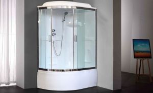 Душевая кабина Royal Bath BK правая стекло прозрачное 120x80см RB8120BK1-T-CH-R-EL