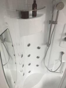Душевая кабина Royal Bath NRW с парогенератором стекло матовое 100x100см RB100NRW-C-CH-P