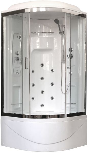 Душевая кабина Royal Bath NRW с парогенератором стекло прозрачное 100x100см RB100NRW-T-CH-P