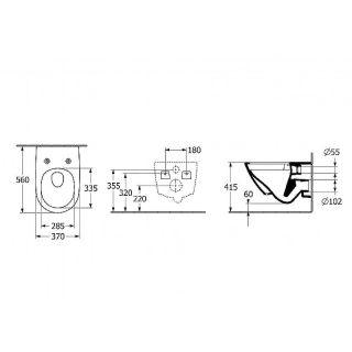 Унитаз Villeroy&Boch Subway 3.0 4670TS01 подвесной с сиденьем Микролифт Унитаз Villeroy&Boch Subway 3.0 4670TS01 подвесной с сиденьем Микролифт