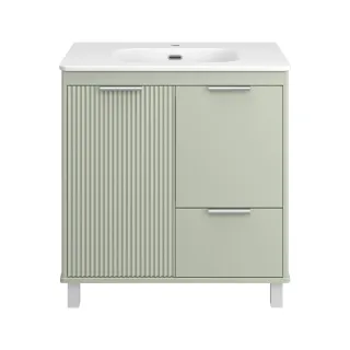 Напольная тумба под раковину Brevita Risacca Pistachio 80 УТ000026420 фисташковый
