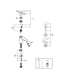 Смеситель для раковины Grohe Eurosmart 32467003 хром