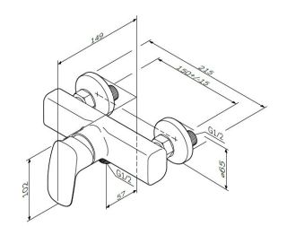 Смеситель Am.Pm Spirit V2.1 F71A20000 для душа