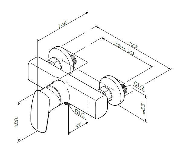 Смеситель Am.Pm Spirit V2.1 F71A20000 для душа