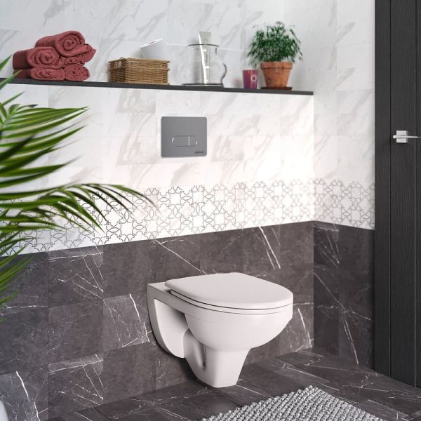 Комплект Berges 4в1 042417: инсталляция NOVUM525 кнопка D3 хром глянец унитаз Gamma сиденье микролифт