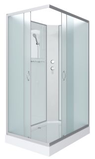 Душевая кабина Niagara NG-43085-14QBK 100x80см серебро/матовое