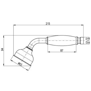 Душевая лейка Rav Slezak KS0017B белый