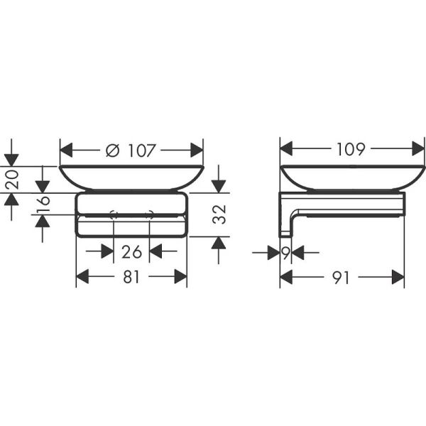 Мыльница Hansgrohe AddStoris 41746000