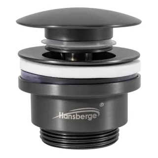 Донный клапан Hansberge H107BG графит