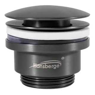 Донный клапан Hansberge H107BG графит