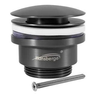 Донный клапан Hansberge H107BG графит