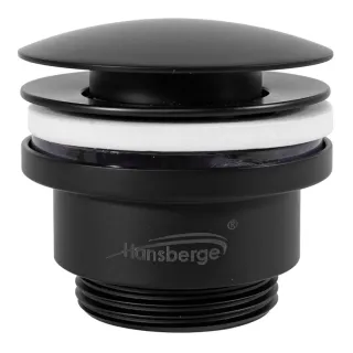Донный клапан Hansberge H107BL чёрный матовый