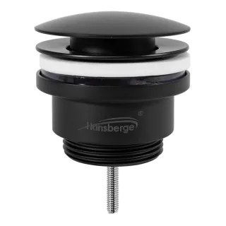 Донный клапан Hansberge H107BL чёрный матовый