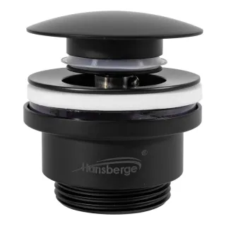 Донный клапан Hansberge H107BL чёрный матовый
