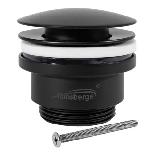 Донный клапан Hansberge H107BL чёрный матовый
