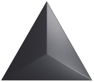 Керамогранит ZYX 218242 Traingle Level Black Matt 15x17