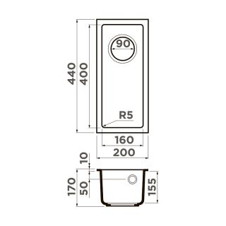 Мойка кухонная Omoikiri Bosen 20-U-GR leningrad grey