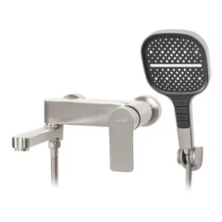Смеситель для ванны с ручным душем Hansberge H4010NK никель