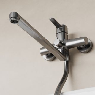 Смеситель для ванны Urbatec Эволюция EVPW119 брашированный никель