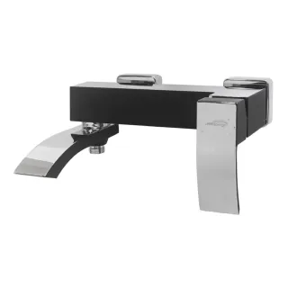Набор смесителей для ванны 3 в 1 Hansberge Cubito H7077BC чёрный/хром