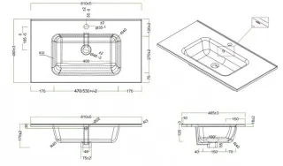 Раковина BelBagno  BB800ETL 80 см белый