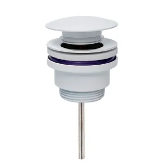 Донный клапан для раковины Gid Minucia G-60Wm 76607K универсальный Clik-Clak белый матовый