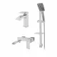 Набор смесителей для ванны 3 в 1 Hansberge Cubito H7077C хром