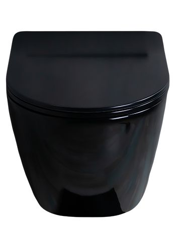 Унитаз подвесной Gid Tr2198-18 62204Y черная глянцевая 49x36x35.5