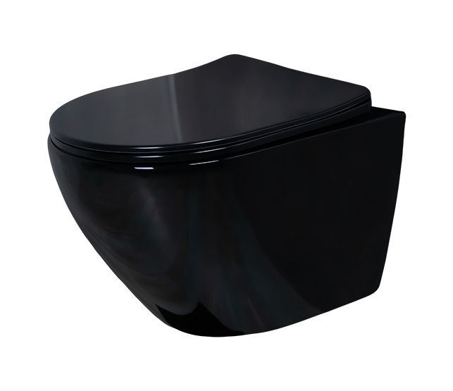 Унитаз подвесной Gid Tr2198-18 62204Y черная глянцевая 49x36x35.5