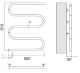 Полотенцесушитель электрический Domoterm DMT 103-25 50x81 EK L хром
