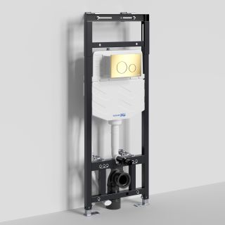 Система инсталляции для унитазов WasserKRAFT Alme 15TLT.010.ME.PG02 с кнопкой смыва