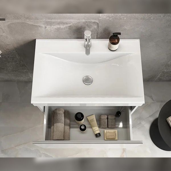 Тумба под раковину подвесная Velvex Pulsus tp.PUL.PUL.70.1Y белый глянец, 70 см