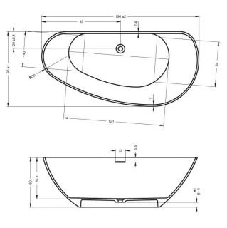 Ванна из искусственного камня Riho Granada B122001105 L 190x90см белый Ванна из искусственного камня Riho Granada B122001105 L 190x90см белый