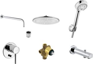 Душевой комплект Kludi Bozz 7в1 386310576 хром