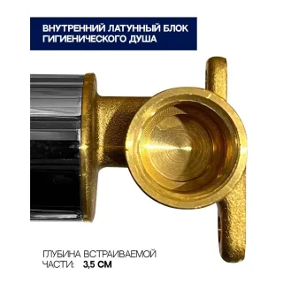Гигиенический душ со смесителем Filarete Roun FL100MG золото матовое