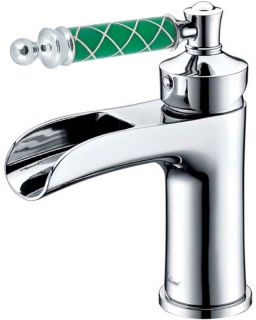 Смеситель для раковины Boheme Vogue хром Murano, бирюзовое_Комплект хром