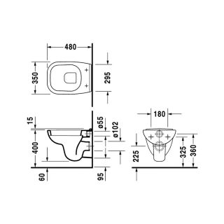 Унитаз подвесной Duravit D-Code 22110900002 compact Унитаз подвесной Duravit D-Code 22110900002 compact