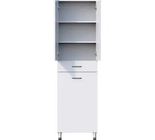 Пенал Onika Модерн 406004  белый с бельевой корзиной