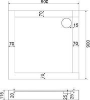 Акриловый поддон для душа Good Door Форум 90x90